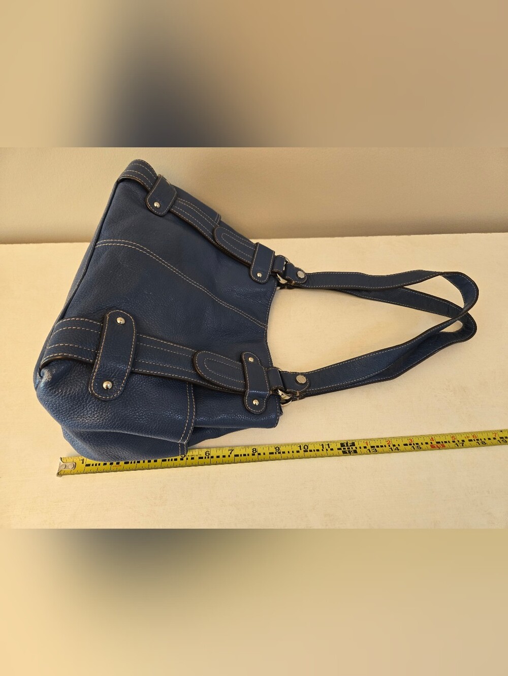 Tignanello Blue Shoulder Bag Satchel - Picture 16 of 16